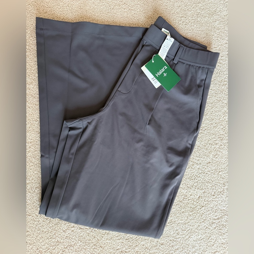 HALARA high waisted side pocket work flare pants